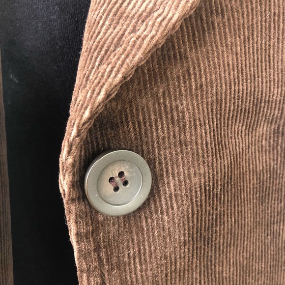 Zara Basic Chocolate Brown Corduroy Classic Blazer - Picture 9 of 16
